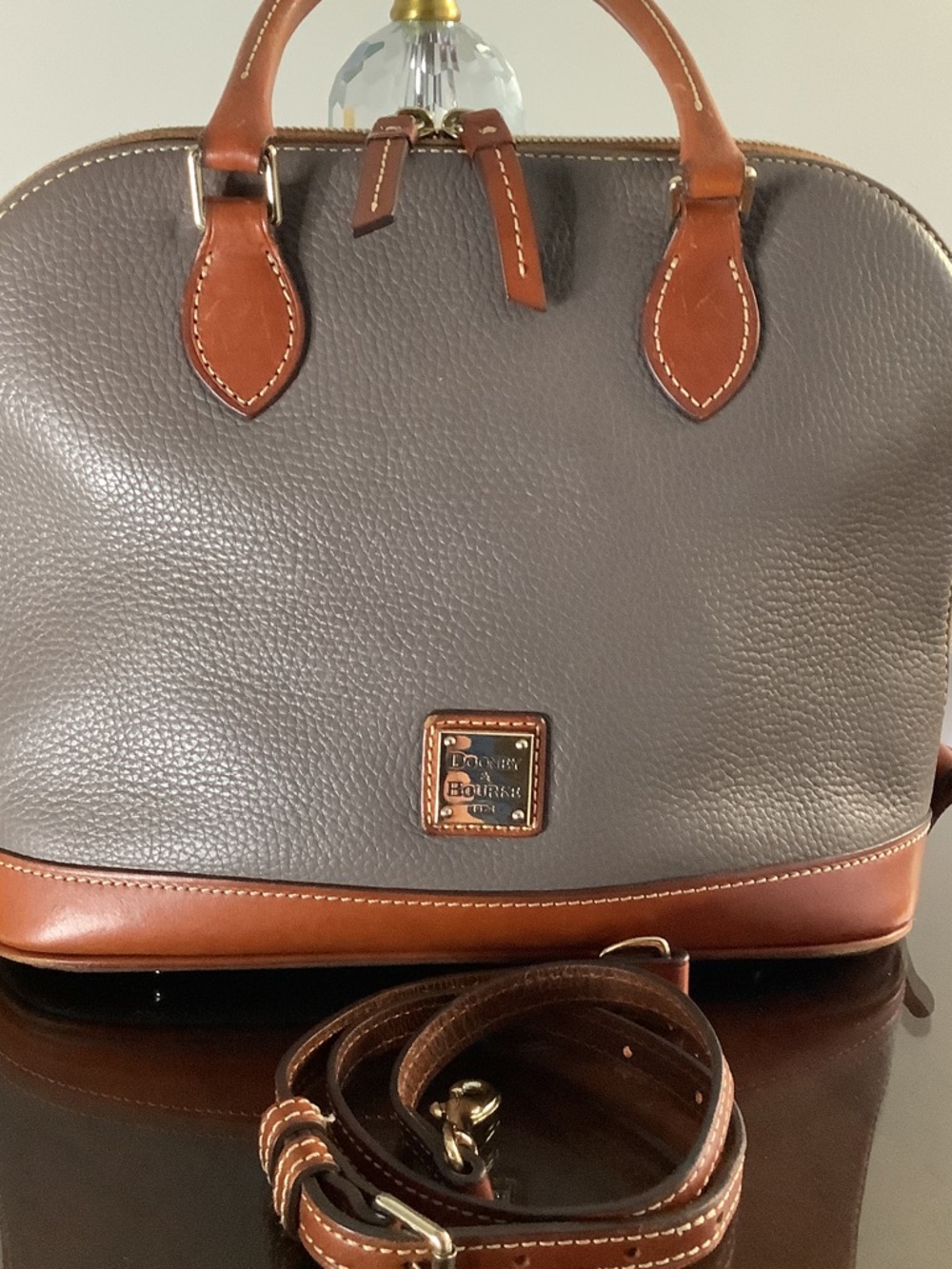 DOONEY & BOURKE Pebble grain zip satchel